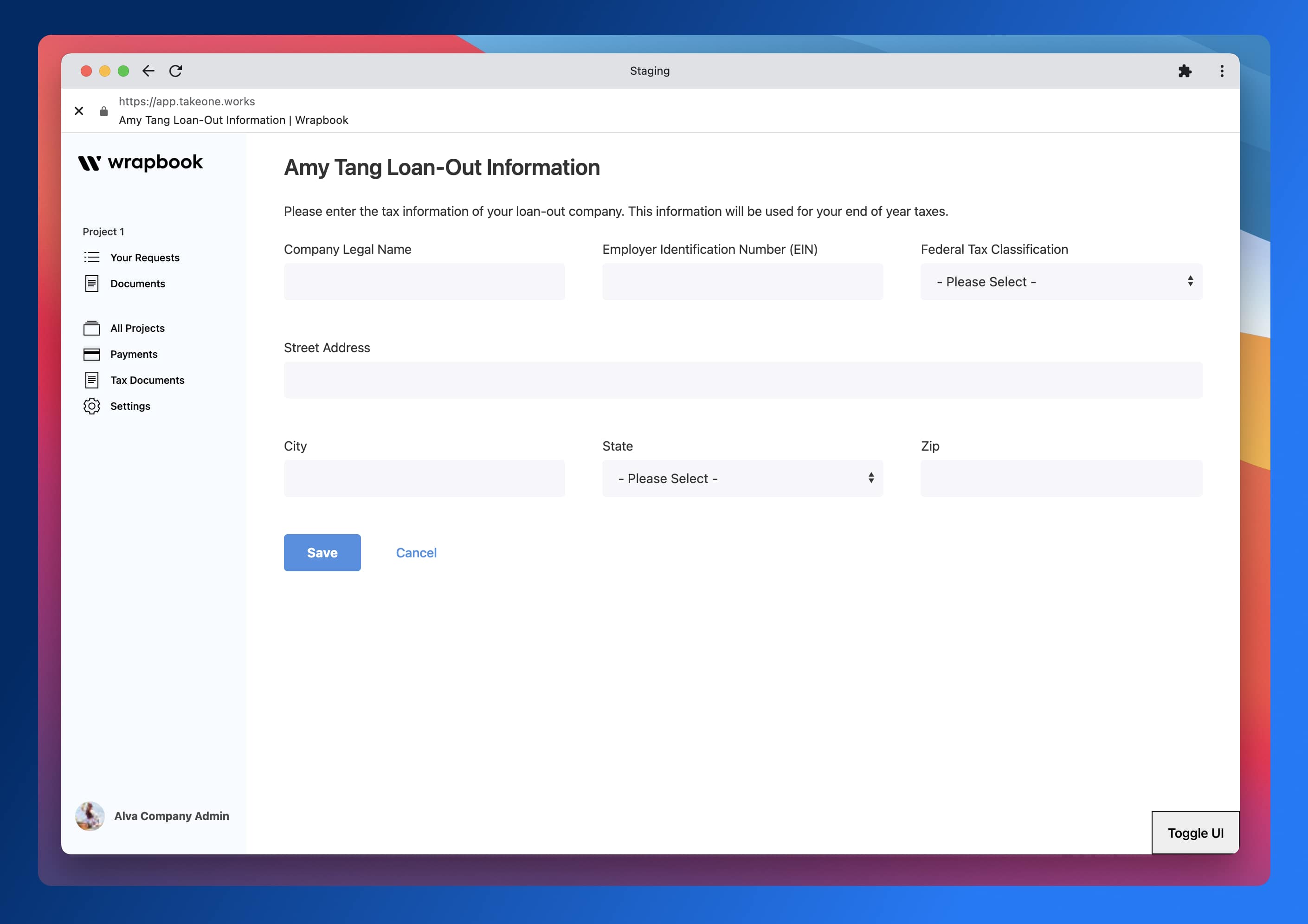 How to Set Up a LoanOut Company Wrapbook